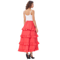 Belle Poque Women's Costume Cotton Red Retro Vintage Gothic Skirt High Low Skirt BP000222-2